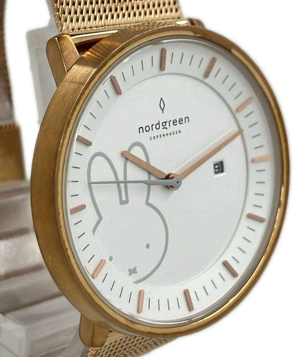 NORDGREEN 腕時計 ミッフィ クオーツ ホワイト メンズ ノードグリーン