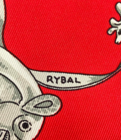 美品 エルメス スカーフ プチカレ シルク 100% 黄金の騎士たち レディース HERMES