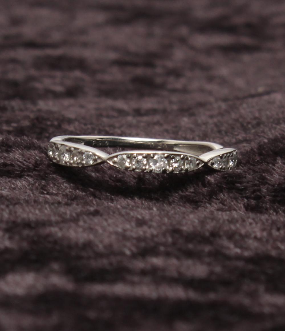 美品 リング 指輪 Pt950 ダイヤ 0.20ct レディース SIZE 9号