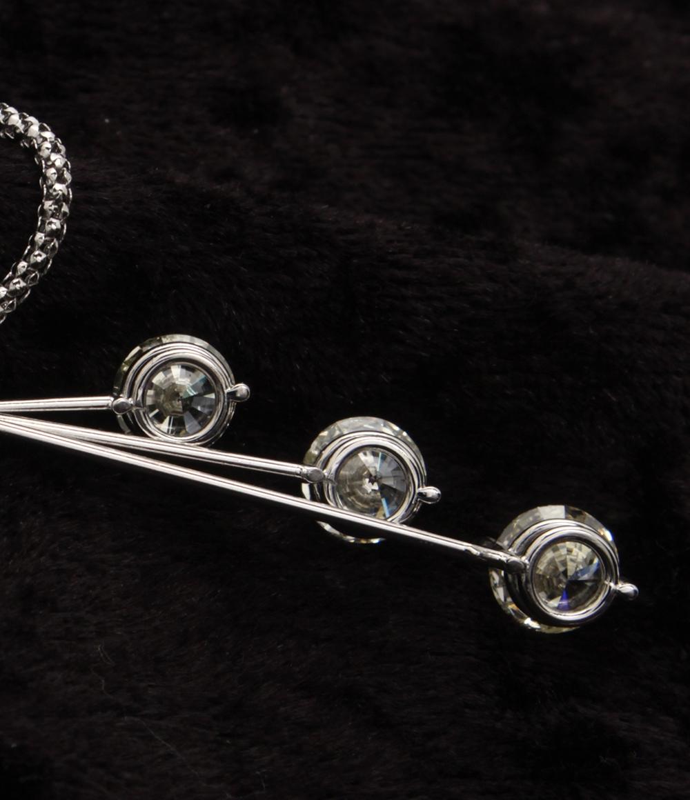 美品 ネックレス K18WG Pt900 イエローダイヤ 1.00ct 1.01ct 1.04ct スイング レディース