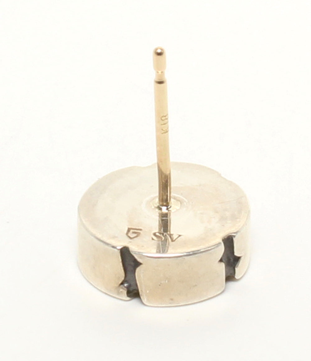 美品 GARNI 片耳ピアス SV K18 ロゴ ユニセックス ガルニ