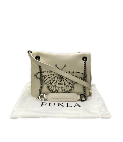 Furla ショルダーバッグ 2WAY 肩掛け 斜め掛け レザー チェーン スタッズ レディース フルラ