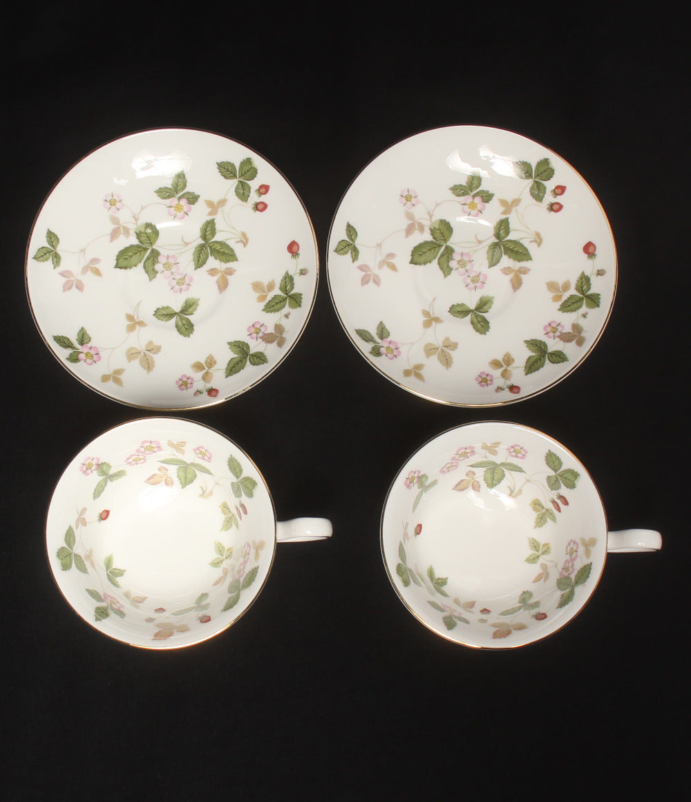 ウェッジウッド 美品 カップ＆ソーサー 2客セット ペア  ワイルドストロベリー Wild Strawberry       WEDGWOOD