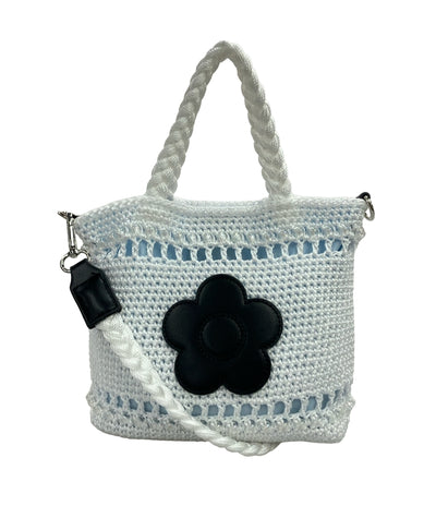 美品 MARY QUANT トートバッグ ショルダーバッグ 2WAY 斜め掛け オーロラビーズクロッシェ レディース マリークヮント