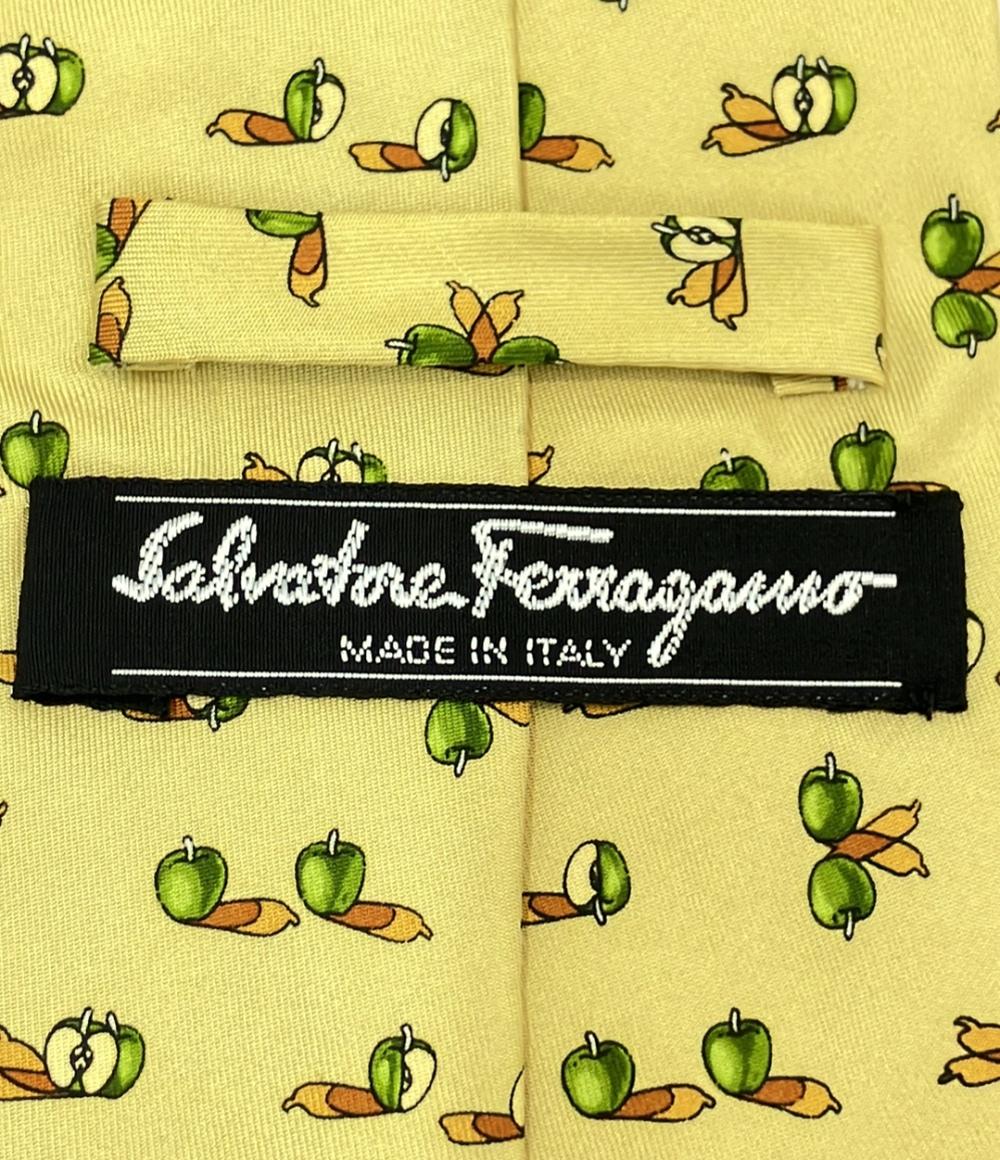 美品 サルヴァトーレフェラガモ ネクタイ シルク100% メンズ Salvatore Ferragamo