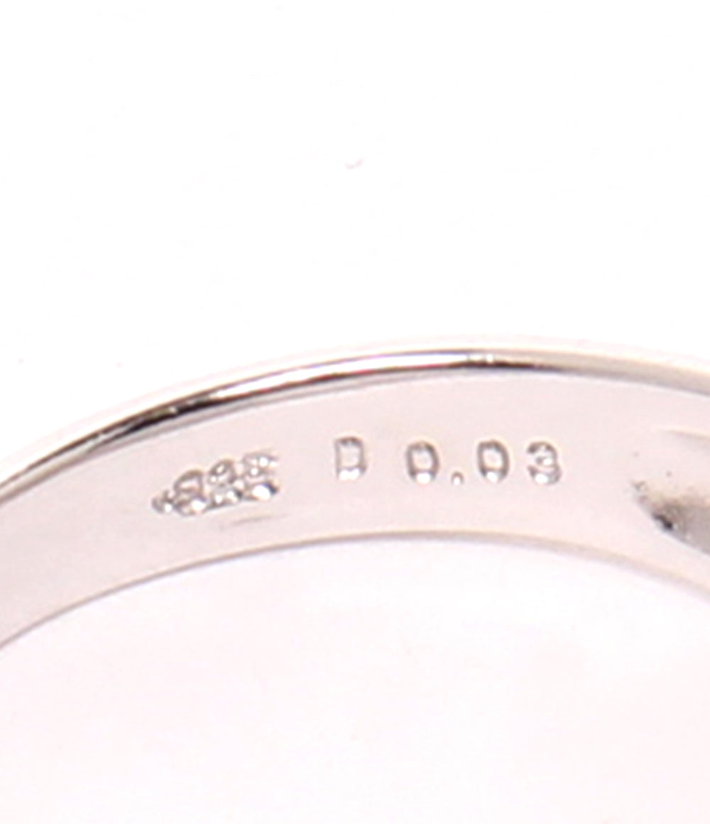 美品 UFS リング 指輪 SV925 スヌーピー ダイヤ 0.03ct レディース SIZE 11号