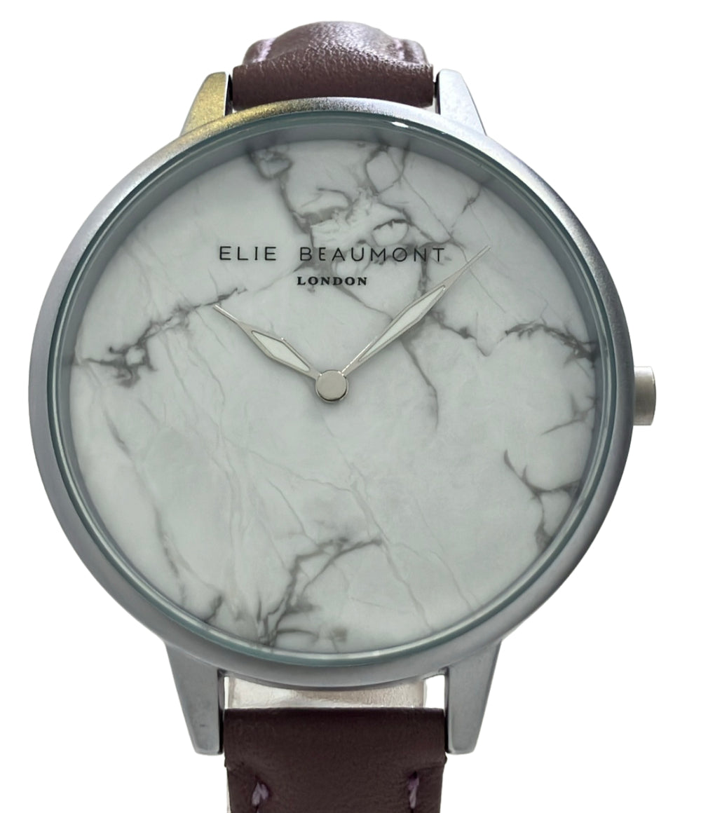 美品 ELIE BEAUMONT 腕時計 クオーツ EB812 レディース エリービューモント