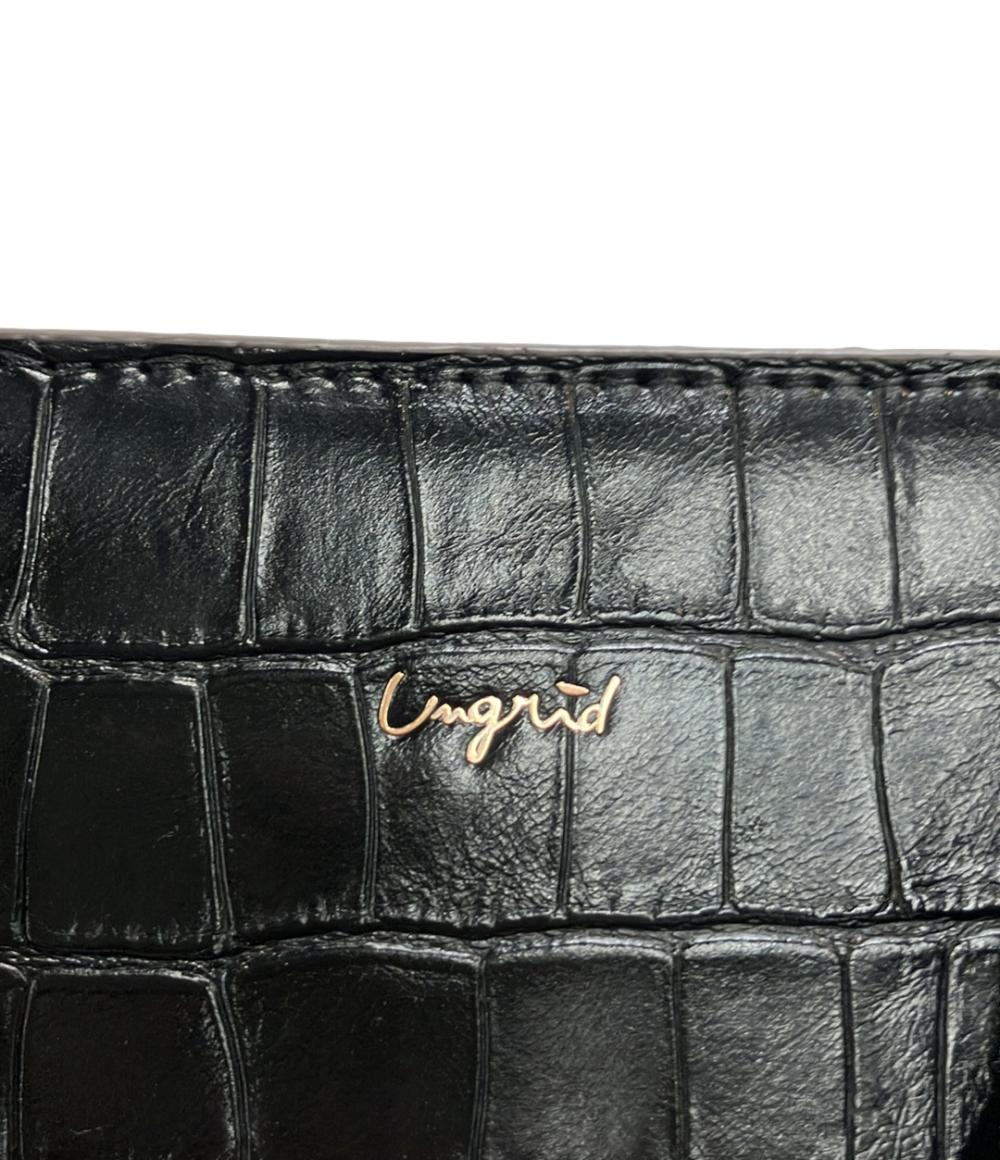 美品 アングリッド ハンドバッグ ショルダーバッグ 斜め掛け クロコ型押し レディース Ungrid