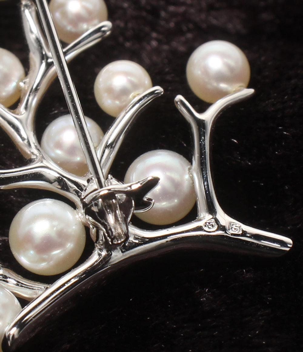 MIKIMOTO ブローチSV  パール 幸福の木 Kofuku no ki レディース ミキモト