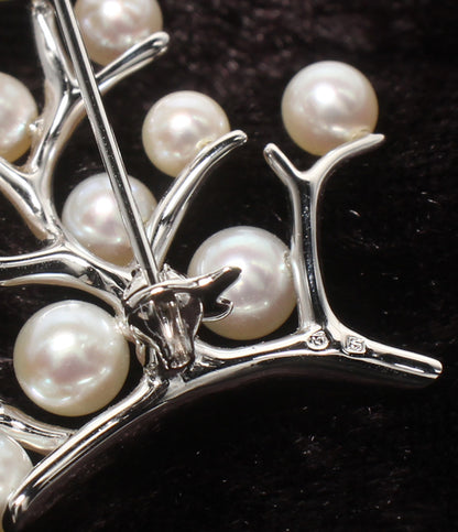 MIKIMOTO ブローチSV  パール 幸福の木 Kofuku no ki レディース ミキモト