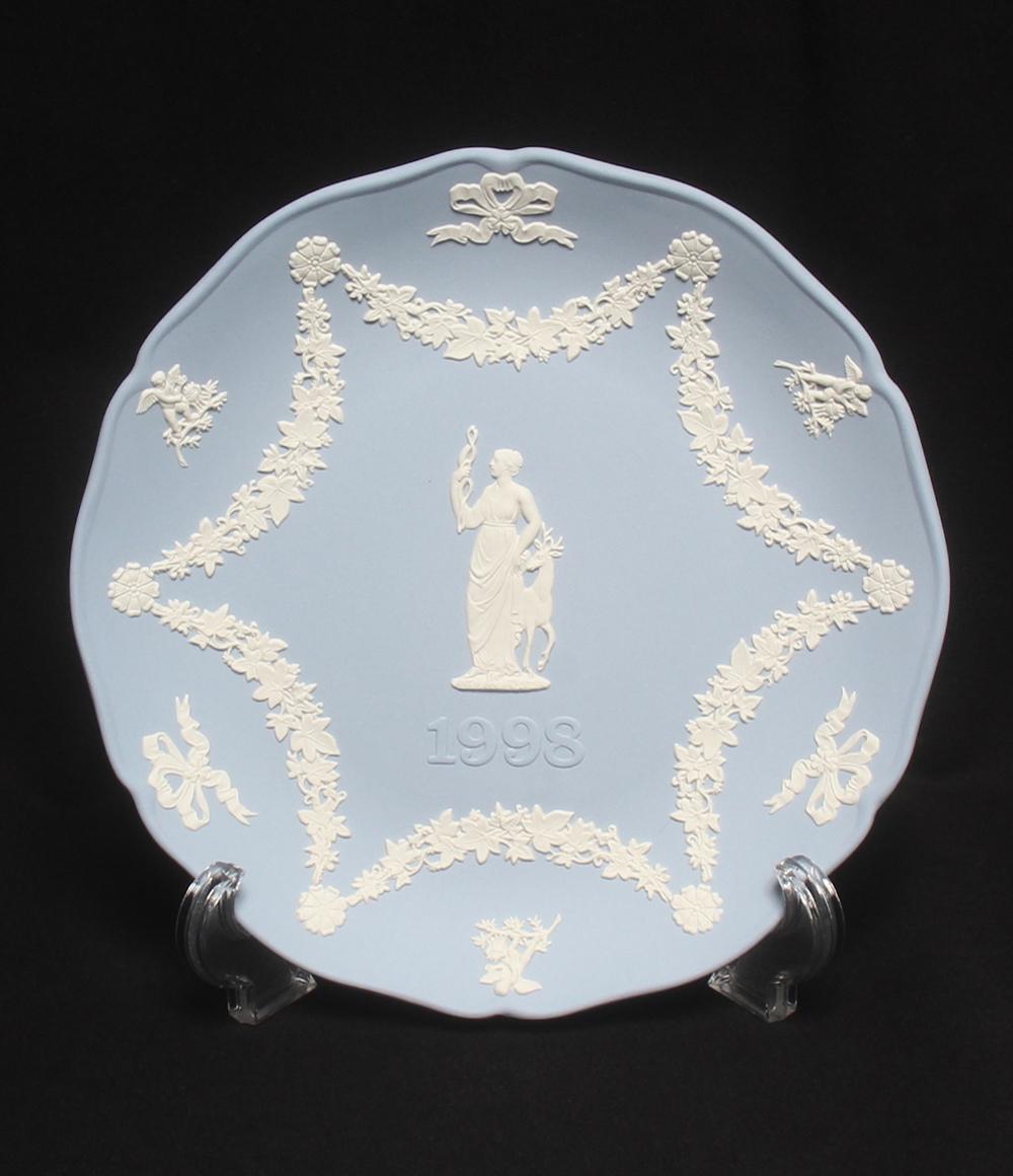 ウェッジウッド イヤープレート 飾り皿 19cm ジャスパー 1998 WEDGWOOD