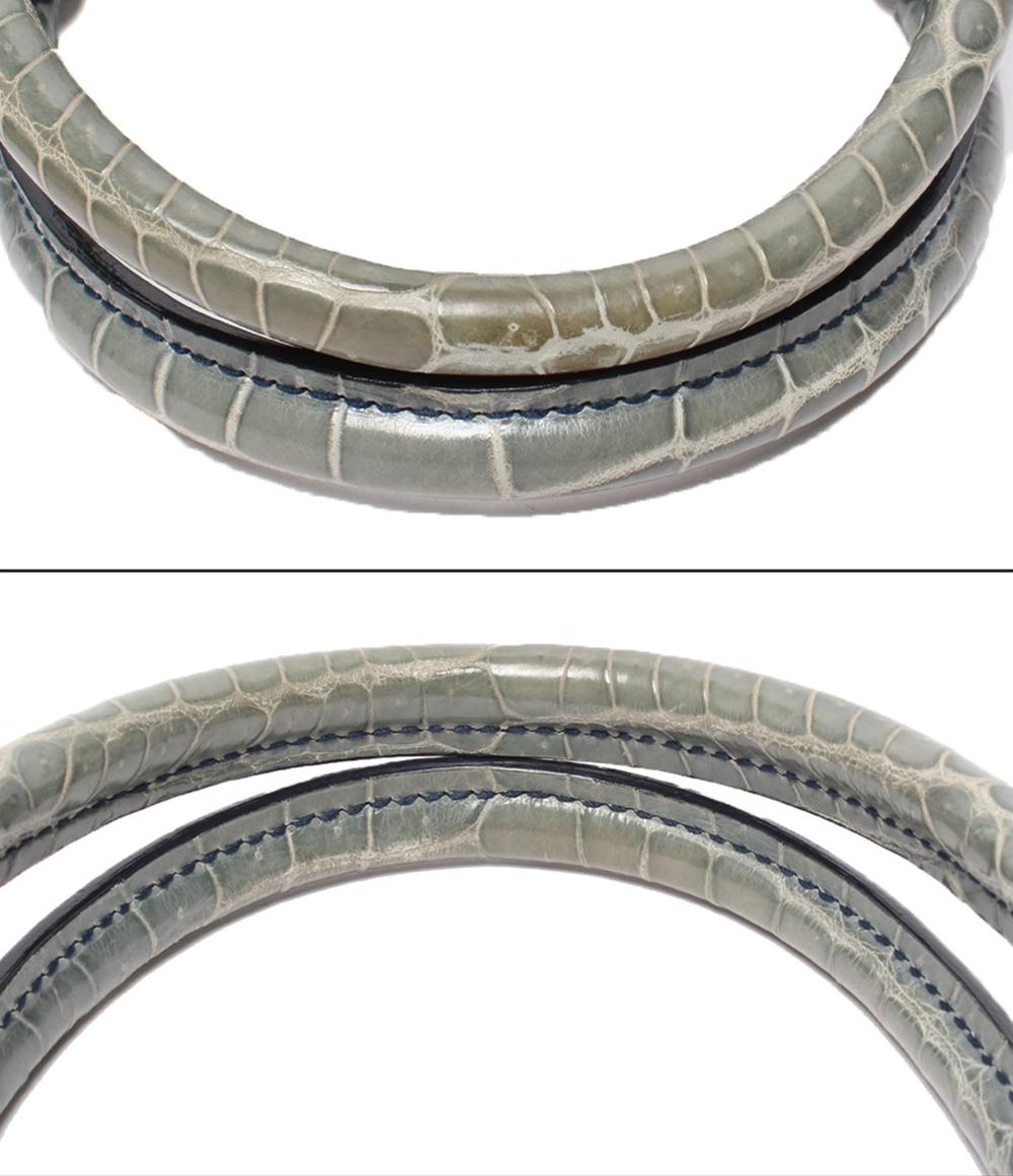 LOUIS VUITTON ハンドバッグ エキゾチックレザー クロコ ブルーグレー ロックイットPM レディース ルイ・ヴィトン