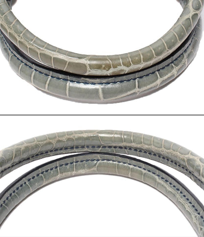 LOUIS VUITTON ハンドバッグ エキゾチックレザー クロコ ブルーグレー ロックイットPM レディース ルイ・ヴィトン