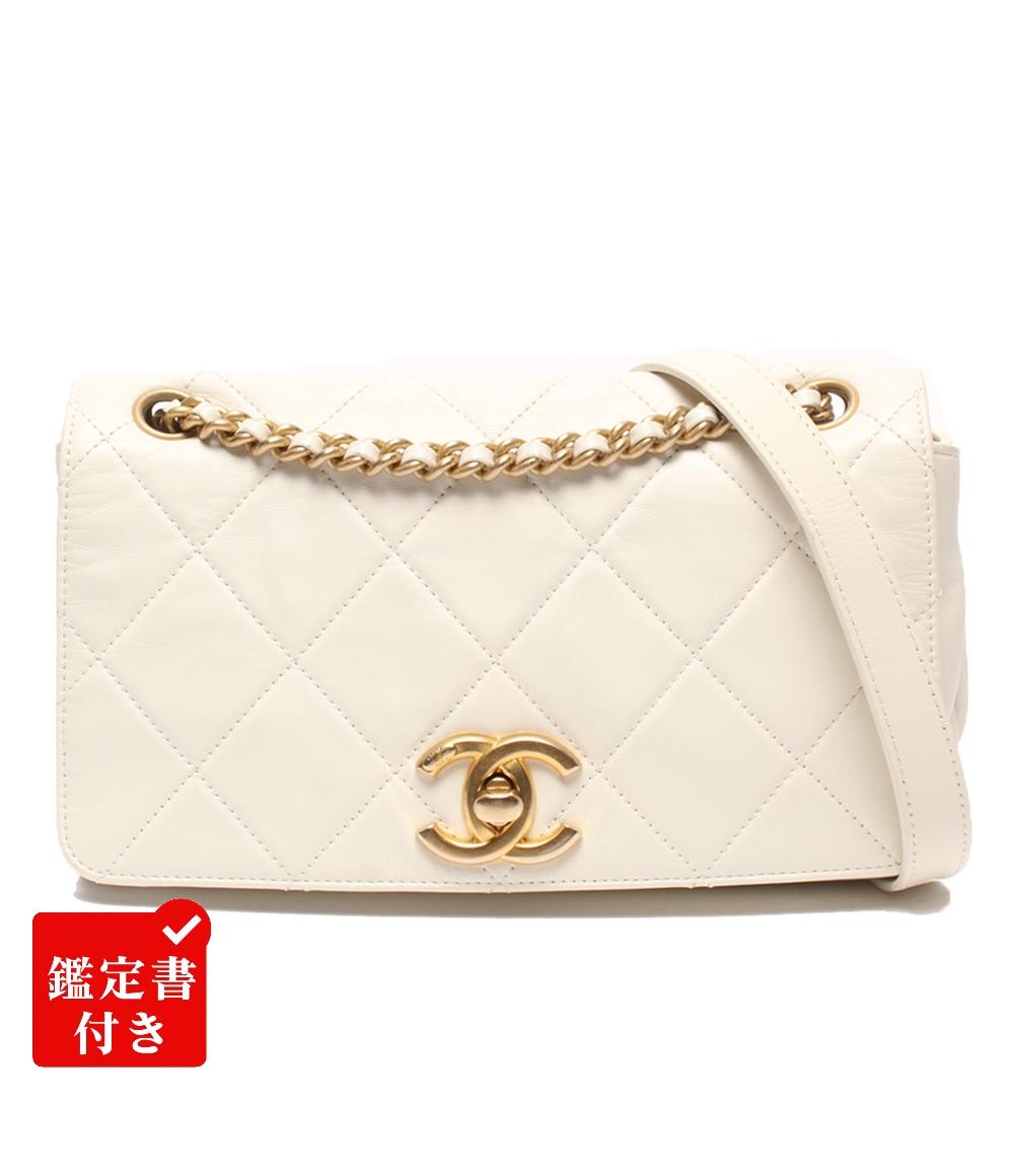 CHANEL ショルダーバッグ 肩掛け ゴールド金具 マトラッセ シングルフラップ シングルチェーン レディース シャネル