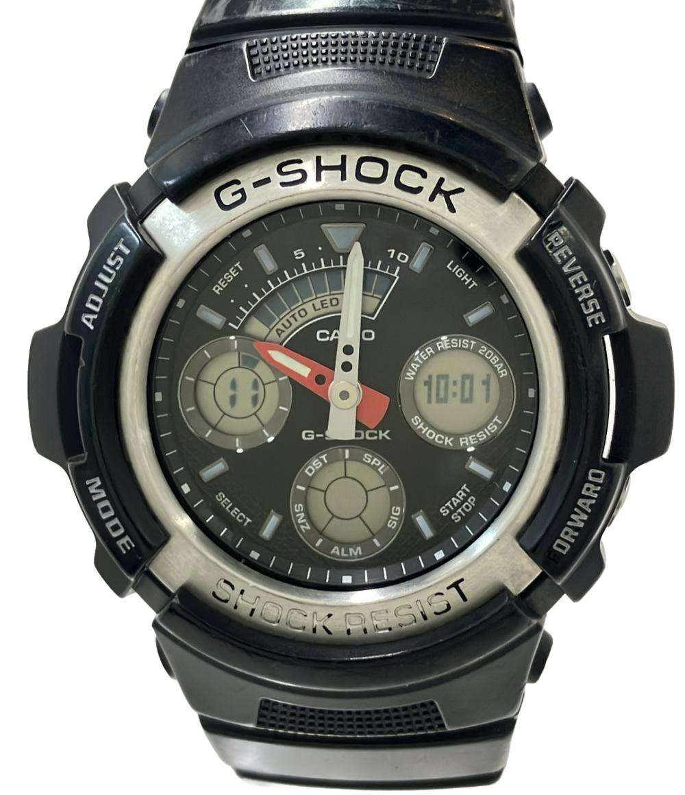 CASIO 腕時計 G-SHOCK クオーツ ブラック AW-590 メンズ カシオ