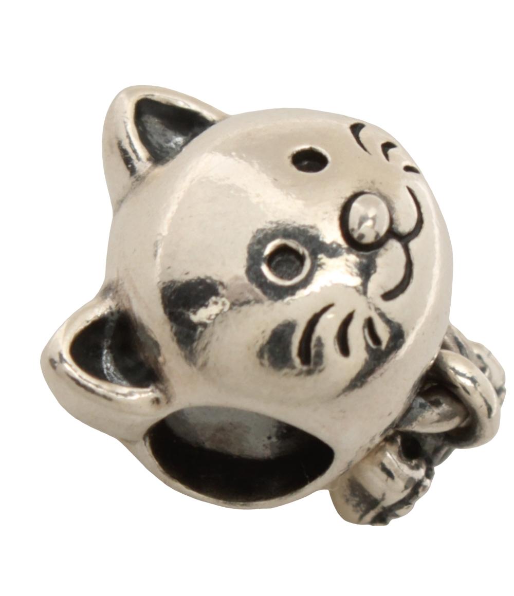 PANDORA チャーム 猫 SV925 ペットキャット&ボウ レディース パンドラ