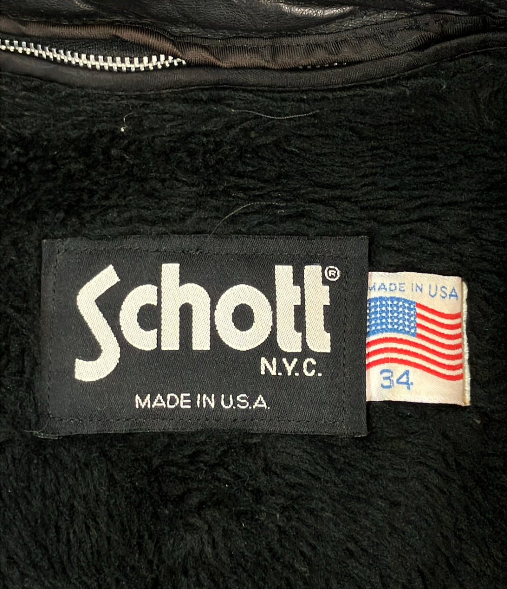 schott シングルライダース レザージャケット ライナー付き 1804 メンズ SIZE 34 (XS) ショット