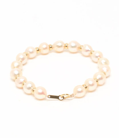 美品 ブレスレット K18 パール 7.5mm レディース