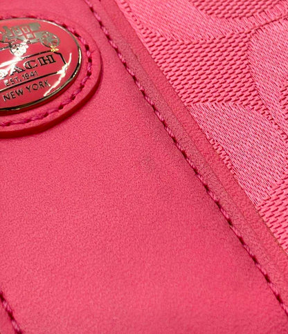 COACH ラウンドファスナー財布 シグネチャー レディース コーチ