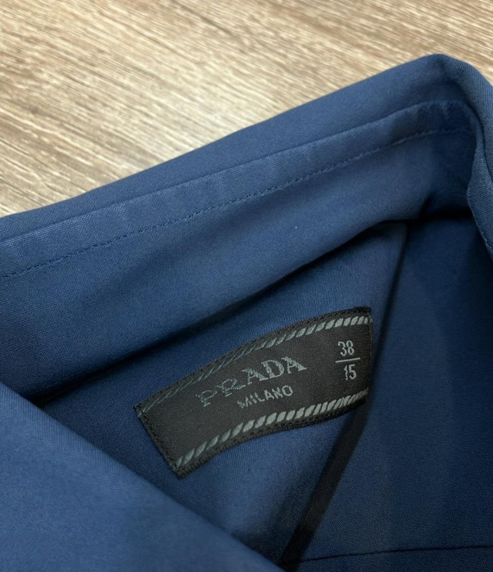 PRADA 長袖シャツ レギュラーカラー ロングスリーブ ストレッチポプリン スリムフィット UCM608 F62 メンズ SIZE 38 (M) プラダ