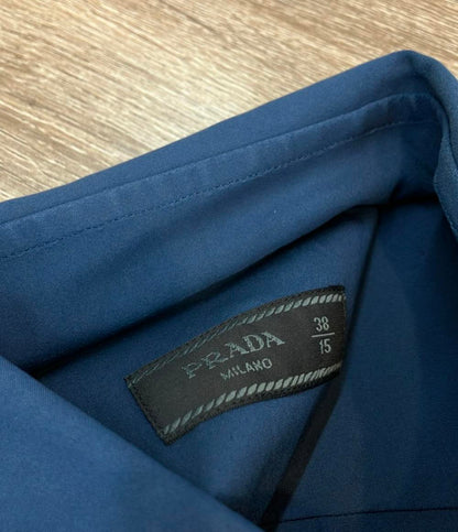 PRADA 長袖シャツ レギュラーカラー ロングスリーブ ストレッチポプリン スリムフィット UCM608 F62 メンズ SIZE 38 (M) プラダ