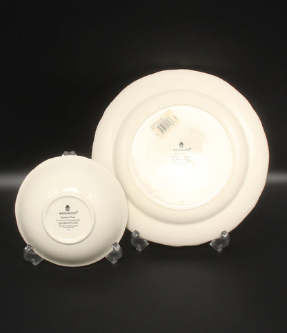 美品 WEDGWOOD プレート 皿 26cm サラダボウル 16cm 8点セット クイーンズ プレーン ウエッジウッド