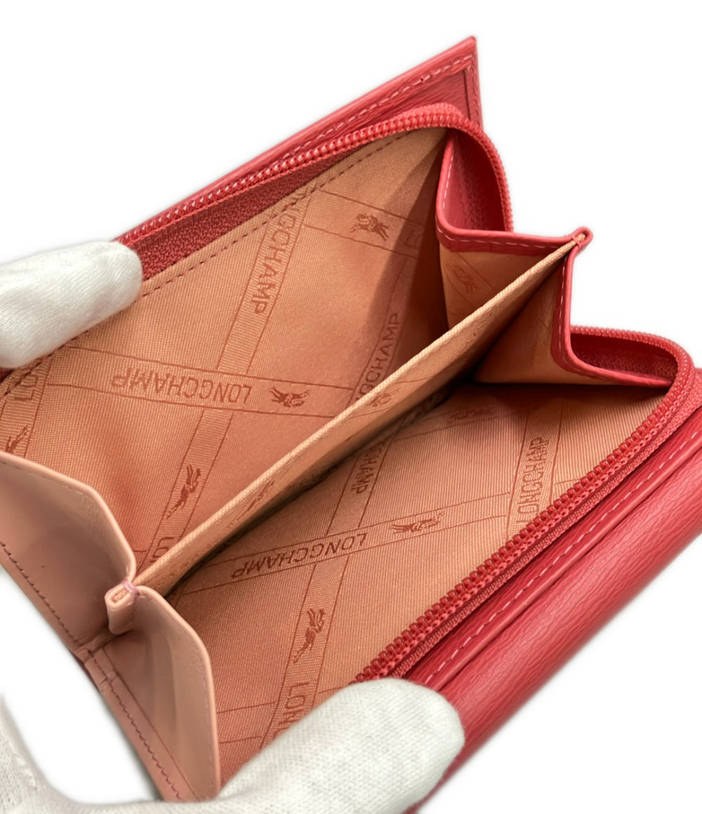 美品 Longchamp 三つ折り財布 レディース ロンシャン