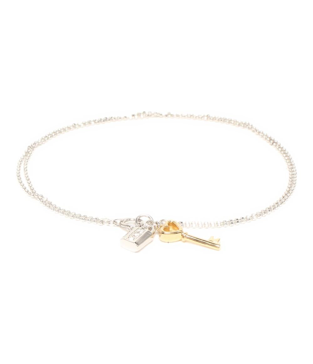 ヨンドシー 2連ブレスレット K18WG キー＆ロック レディース 4℃