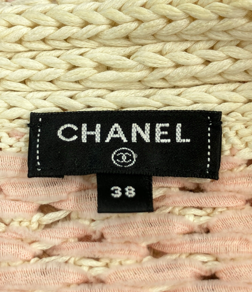 美品 CHANEL 長袖カーディガン ケーブルニット P58549K07658 レディース SIZE 38 (M) シャネル