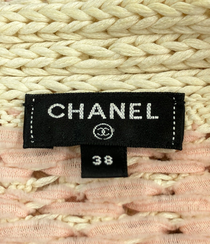 美品 CHANEL 長袖カーディガン ケーブルニット P58549K07658 レディース SIZE 38 (M) シャネル