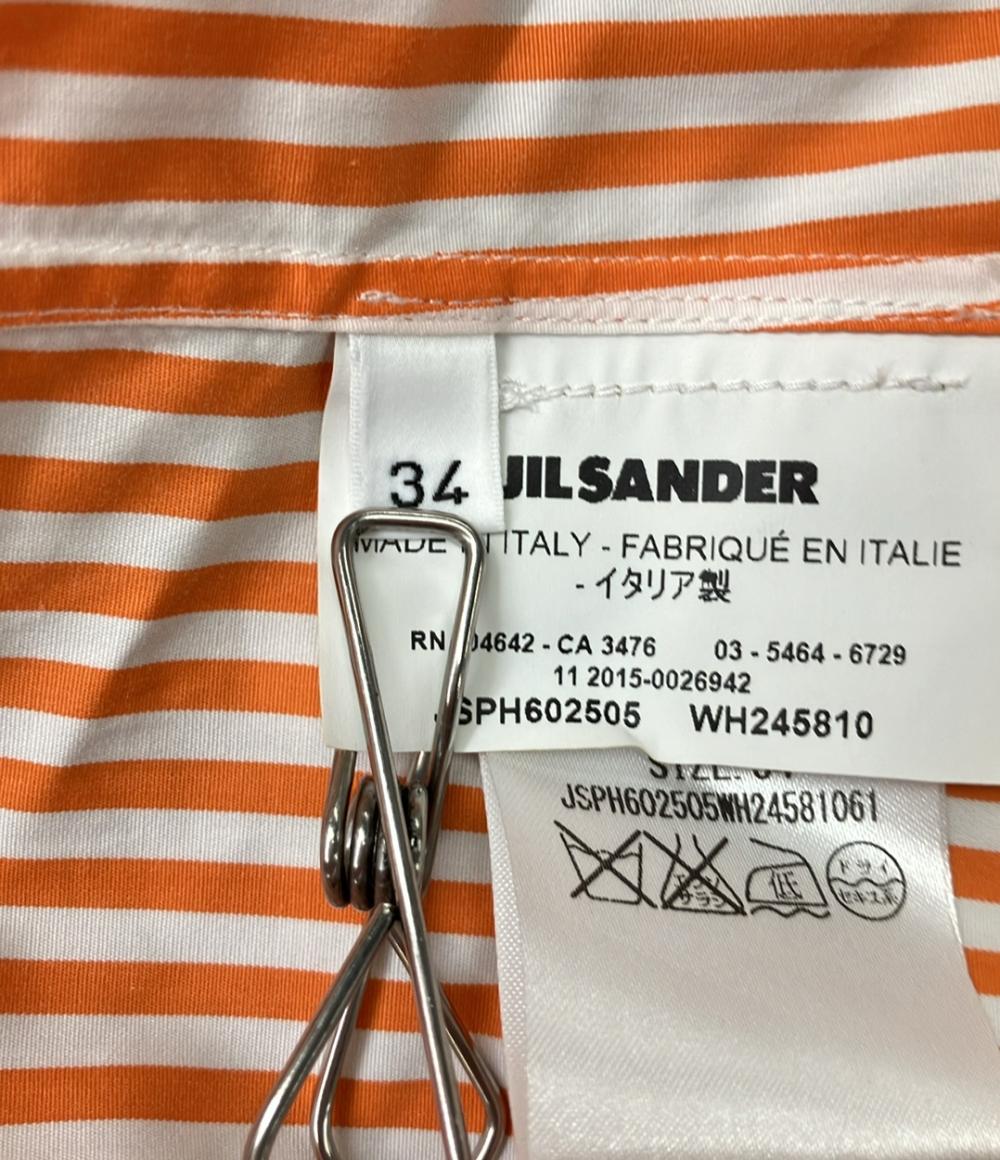 ジルサンダー 長袖シャツ ストライプ フリル レディース SIZE 34 (XS) JIL SANDER