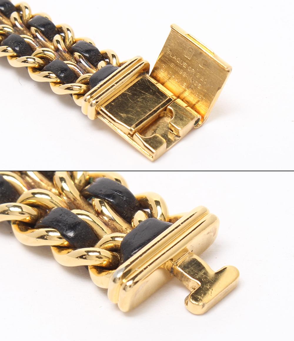 CHANEL 腕時計 プルミエール M クオーツ ブラック H0001 レディース シャネル