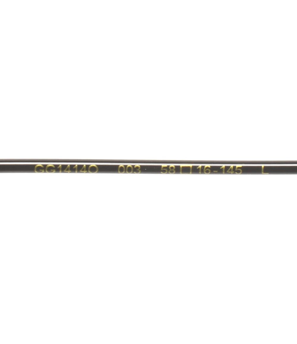 美品 グッチ 伊達メガネ アイウェア 58□16 スクエアフレーム Asian Fit 001 GG1414O メンズ レディース GUCCI 美品 GUCCI 伊達メガネ アイウェア 58□16 スクエアフレーム Asian Fit