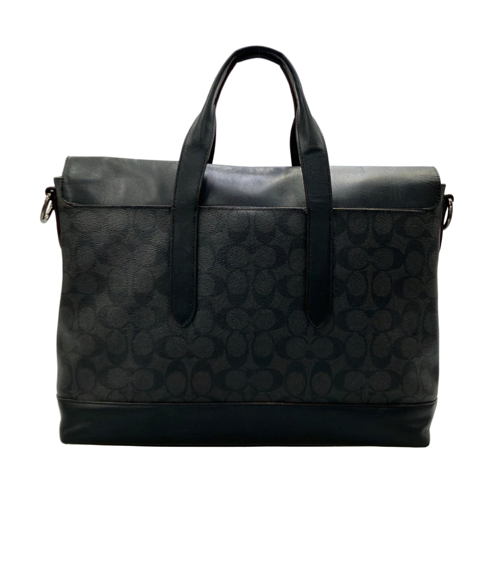 COACH 2WAY ブリーフケース ビジネスバッグ ショルダーバッグ 斜め掛け シグネチャー F77858 メンズ コーチ