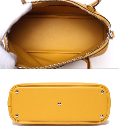 美品 HERMES 2way ハンドバッグ ショルダーバッグ 肩掛け シルバー金具 C刻印 ボリード27 レディース エルメス