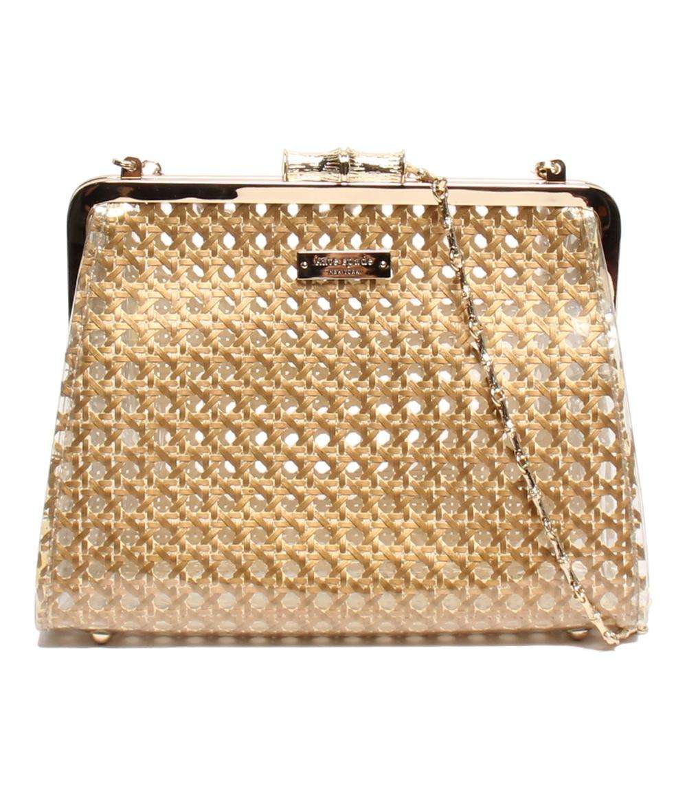 美品 ケイトスペード 2wayチェーンショルダーバッグ 斜め掛け クラッチバッグ がま口 レディース Kate Spade