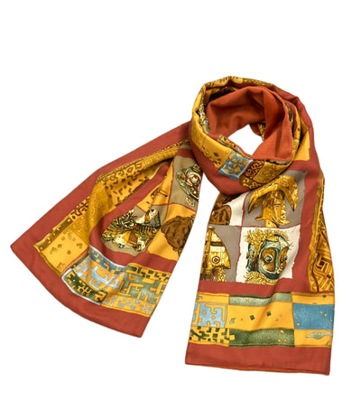 美品 HERMES マフラー シルク100% アンゴラ100% ペルソナ レディース エルメス