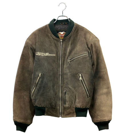HARLEY DAVIDSON スエードレザーボンバージャケット ブルゾン メンズ SIZE XS ハーレーダビッドソン
