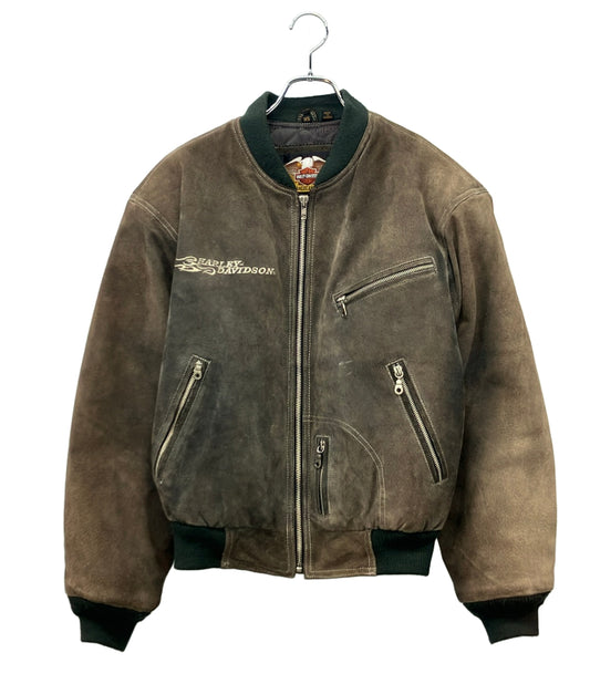 HARLEY DAVIDSON スエードレザーボンバージャケット ブルゾン メンズ SIZE XS ハーレーダビッドソン