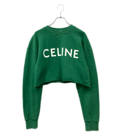 CELINE 長袖 クロップド丈 ロゴスウェット 2Y796670Q レディース SIZE S セリーヌ