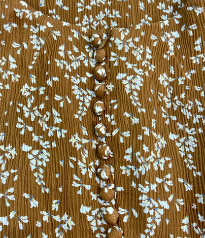 美品 マメ クロゴウチ 長袖 花柄ワンピース レディース SIZE 2 (M) Mame Kurogouchi