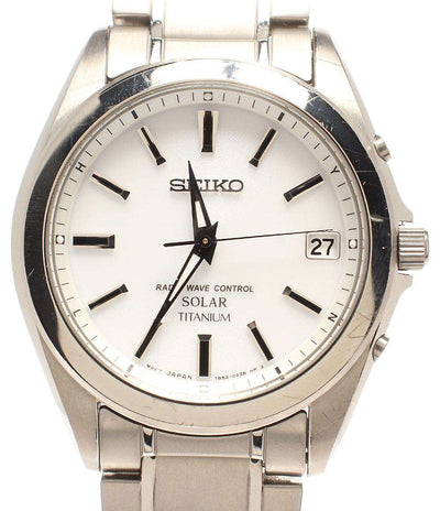 SEIKO 腕時計 ソーラー ホワイト 7B52-0AK0 メンズ セイコー