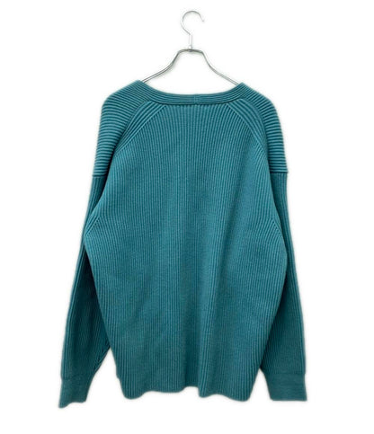 美品 AURALEE 長袖カーディガン ウール リブニット ビッグ 22AW RIB KNIT BIG CARDIGAN A22AC01RK メンズ SIZE 3 (S) オーラリー