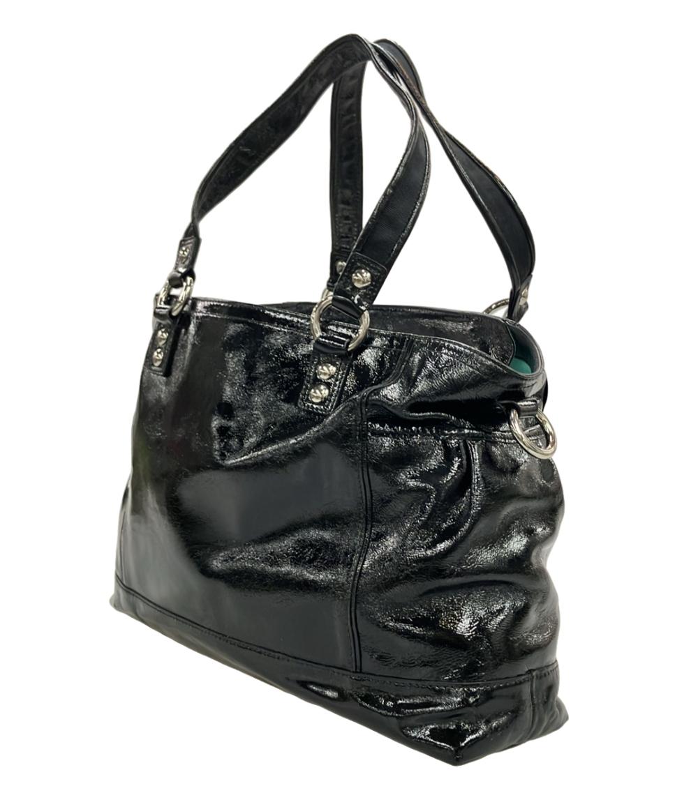 COACH トートバッグ ショルダーバッグ 2WAY 肩掛け エナメル ポピー 
