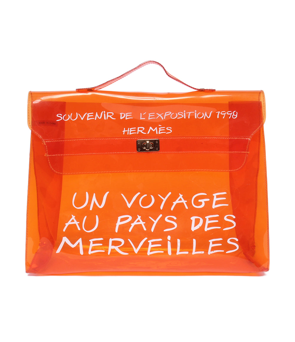 HERMES ハンドバッグ ゴールド金具 ビニールケリー レディース エルメス