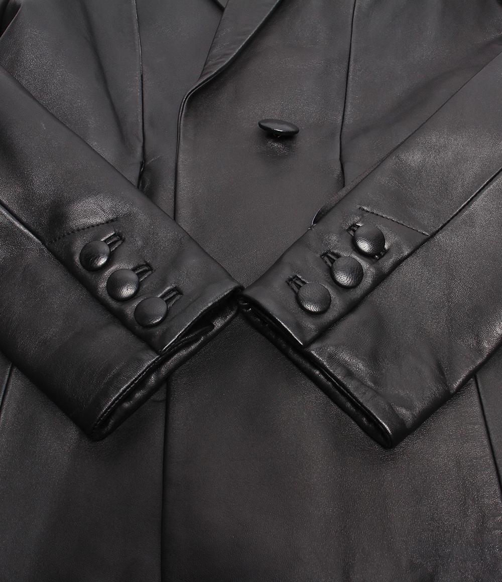 オフホワイト レザージャケット ペインティング パッチ ブレザー OWJA023F19986050 レディース SIZE 40 (M) OFF-WHITE