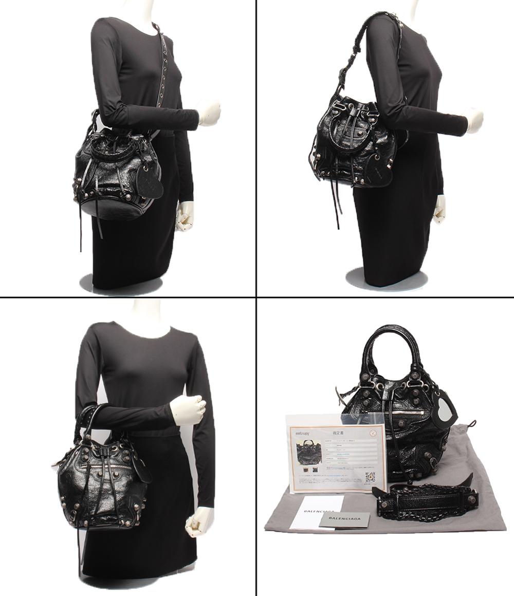 美品 バレンシアガ 2wayショルダーバッグ ハンドバッグ 斜め掛け 肩掛け バケットバッグ ルカゴール レディース BALENCIAGA