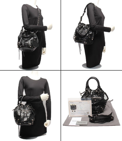 美品 バレンシアガ 2wayショルダーバッグ ハンドバッグ 斜め掛け 肩掛け バケットバッグ ルカゴール レディース BALENCIAGA