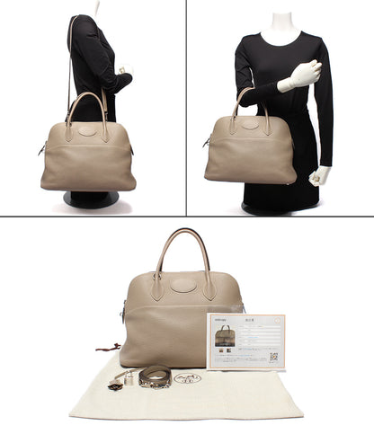 HERMES 2way ハンドバッグショルダーバッグ 肩掛け T刻印 シルバー金具 トリヨンクレマンス ボリード35 レディース エルメス