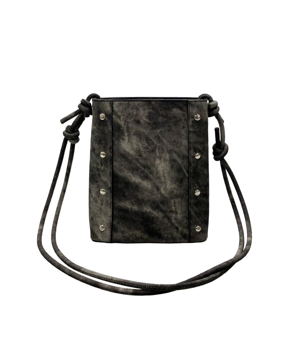 美品 FREAK'S STORE ショルダーバッグ レザレットスタッズバッグ 斜め掛け 合成皮革 メンズ フリークスストア hi